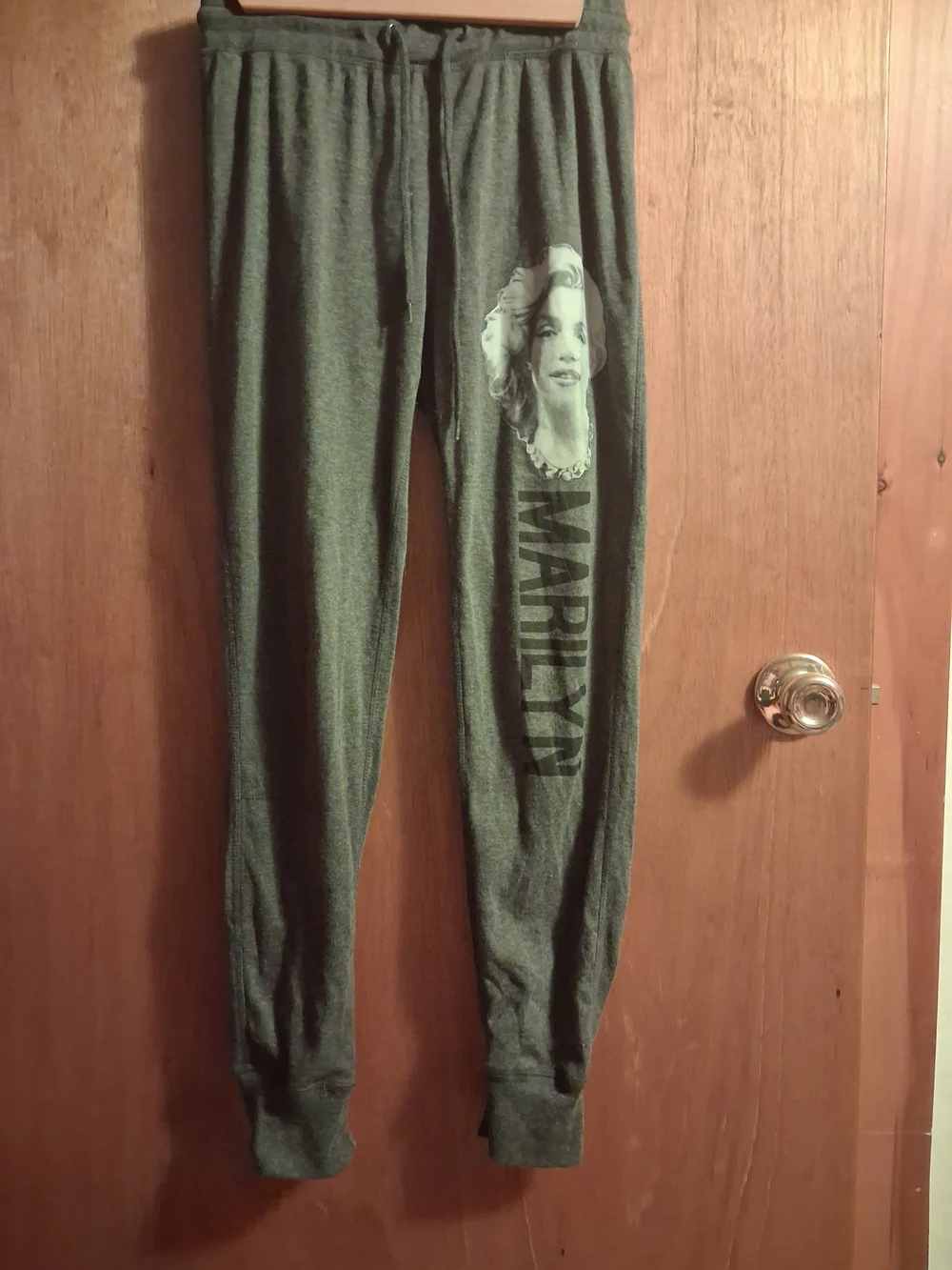 Marilyn Monroe Grey Jogger Pants with Graphic REVERSIBLE
